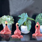 Goodeco 2.4" Mini Yoga Flamingo Figurines - Tiny Gifts Whimsical Kawaii Pink Flamingo Desk Decor, Set of 3 Fairy Garden Lawn Statues, Flamingo Gifts for Women/Mom/Grandma/Girls - Che Cose Belle