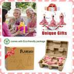 Goodeco 2.4" Mini Yoga Flamingo Figurines - Tiny Gifts Whimsical Kawaii Pink Flamingo Desk Decor, Set of 3 Fairy Garden Lawn Statues, Flamingo Gifts for Women/Mom/Grandma/Girls - Che Cose Belle