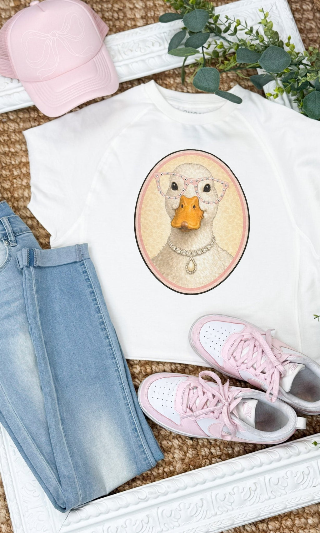 Goose with Rhinestone Specs Graphic Edgy Shirt - Che Cose Belle