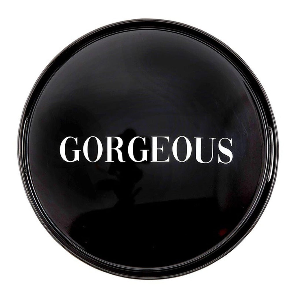Gorgeous Round Black Bar Tray | Serving Tray with Handles | 13.5" Diameter - Che Cose Belle