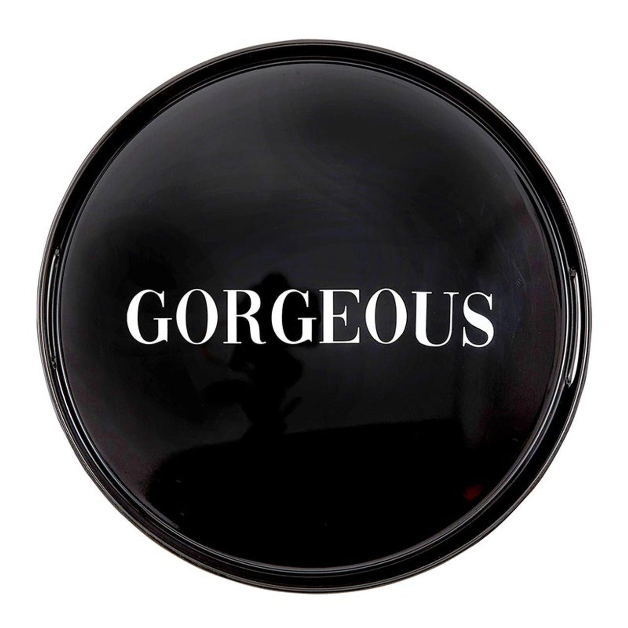 Gorgeous Round Black Bar Tray | Serving Tray with Handles | 13.5" Diameter - Che Cose Belle