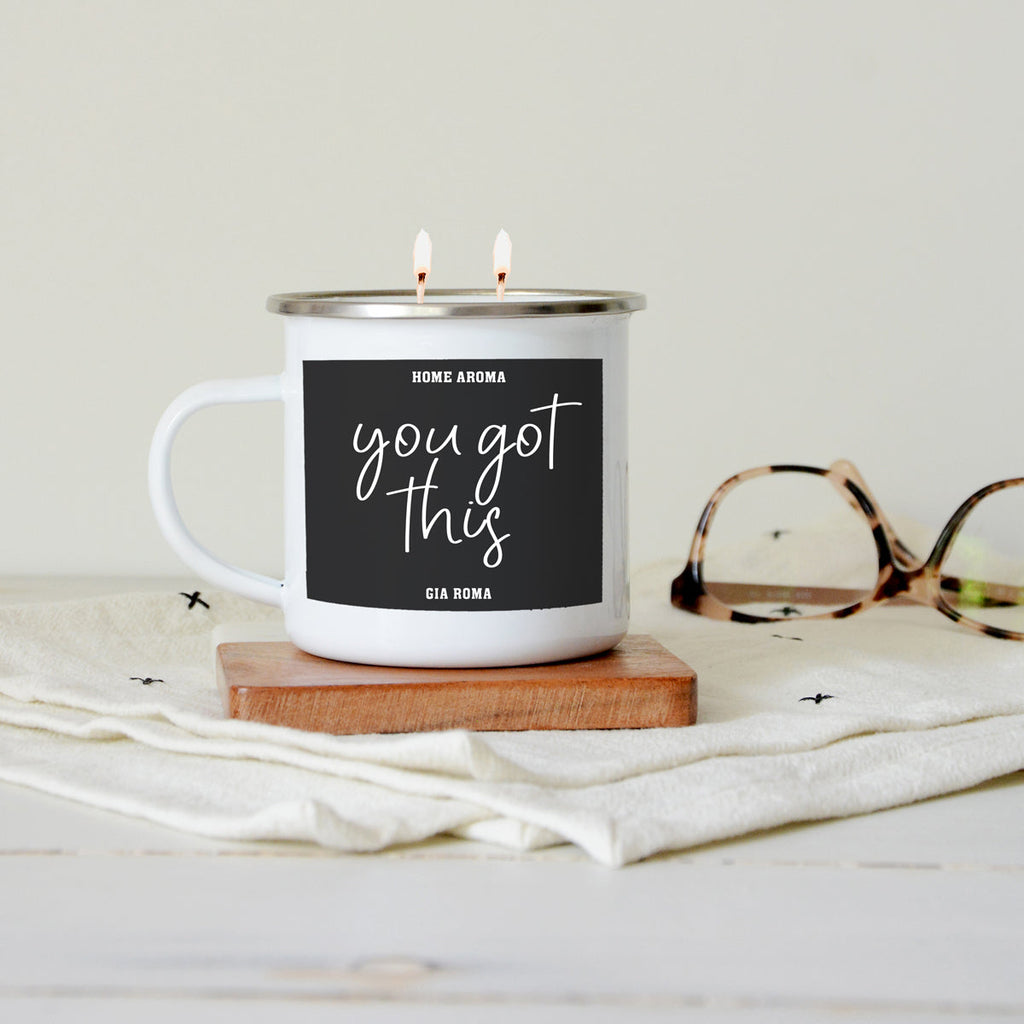 16oz Reusable Metal Candle Mug Scented Soy Candle Gift