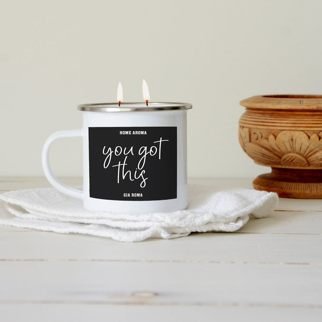 16oz Reusable Metal Candle Mug Scented Soy Candle Gift