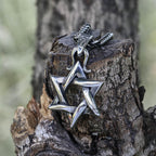 Gothic Gem-set Star Of David Stainless Steel Pendant - Che Cose Belle