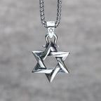 Gothic Gem-set Star Of David Stainless Steel Pendant - Che Cose Belle