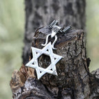 Gothic Gem-set Star Of David Stainless Steel Pendant - Che Cose Belle