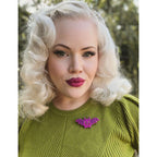 Gothic Glam Bat Scatter Pin PLUM by Johanna Parker x Lipstick & Chrome