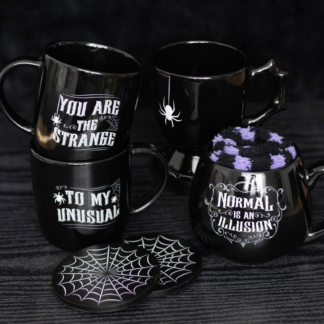Gothic Halloween Black Spider Teacup - Che Cose Belle