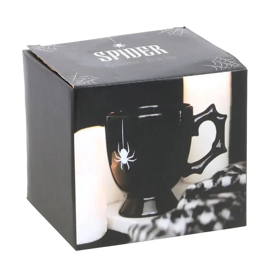 Gothic Halloween Black Spider Teacup - Che Cose Belle