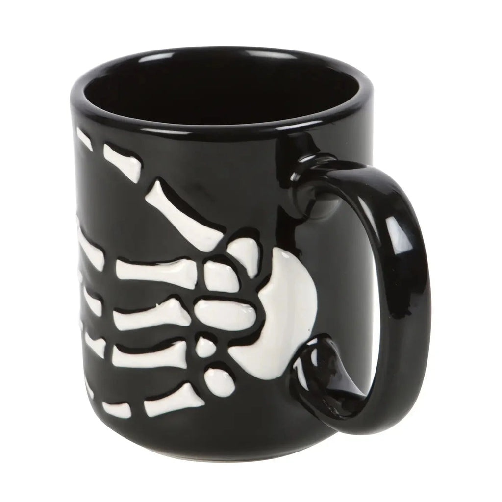 Gothic Halloween Skeleton Hand Mug - Che Cose Belle