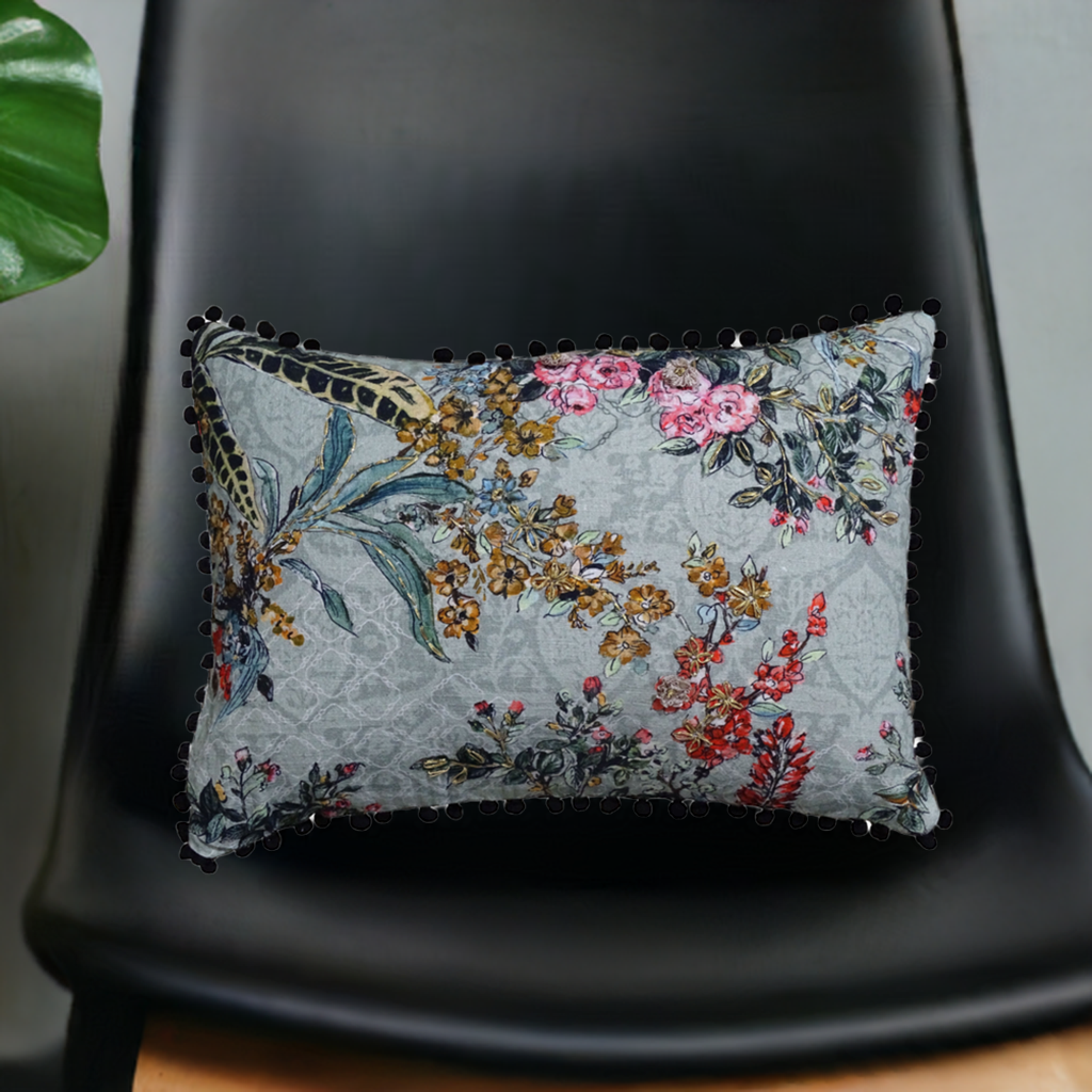Vibhsa Hand Illustrated  14"X20" Decorative Pillow