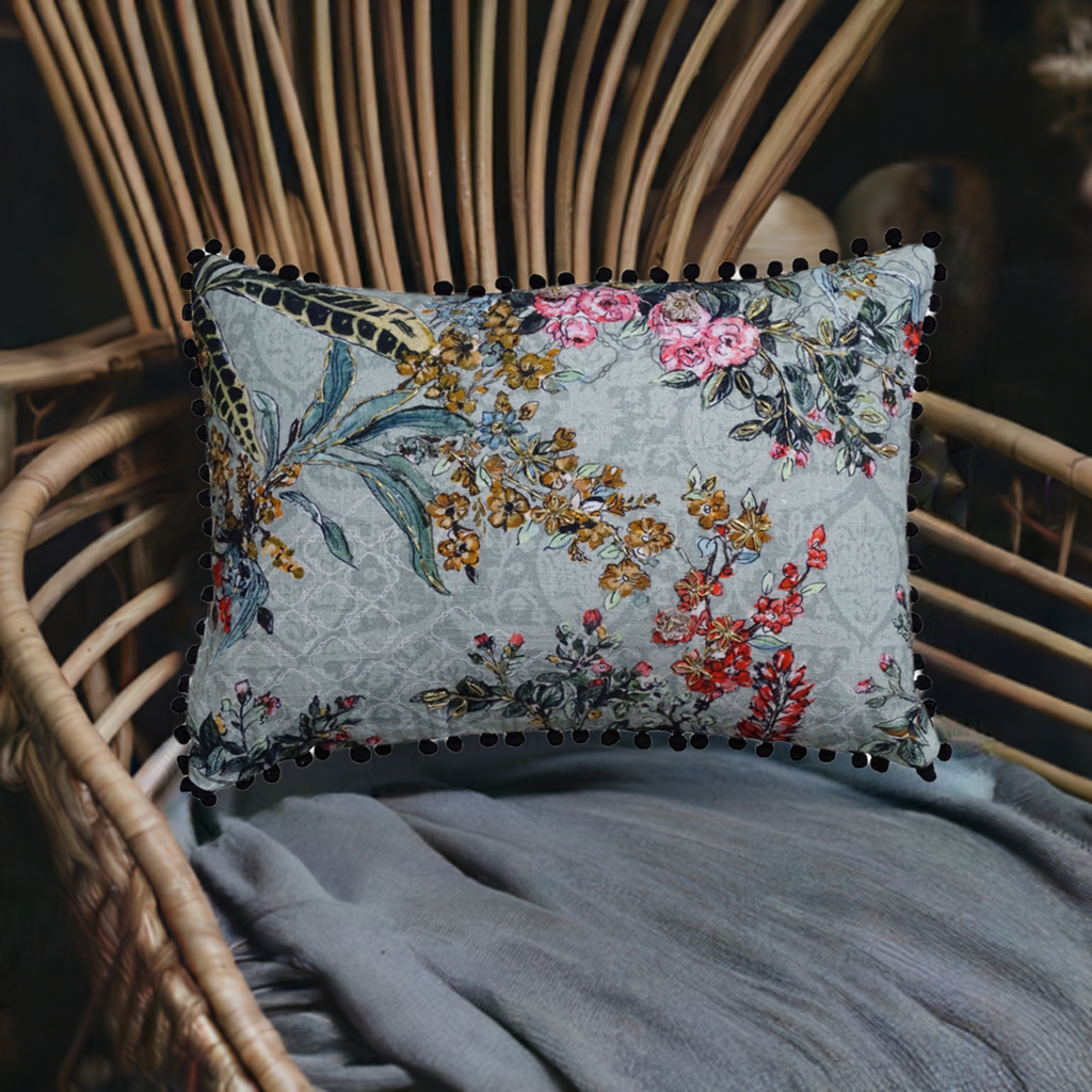 Vibhsa Hand Illustrated  14"X20" Decorative Pillow