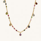 Graceful Delight Multi - Color Sapphire and Tourmaline Necklace - Che Cose Belle