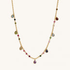 Graceful Delight Multi - Color Sapphire and Tourmaline Necklace - Che Cose Belle