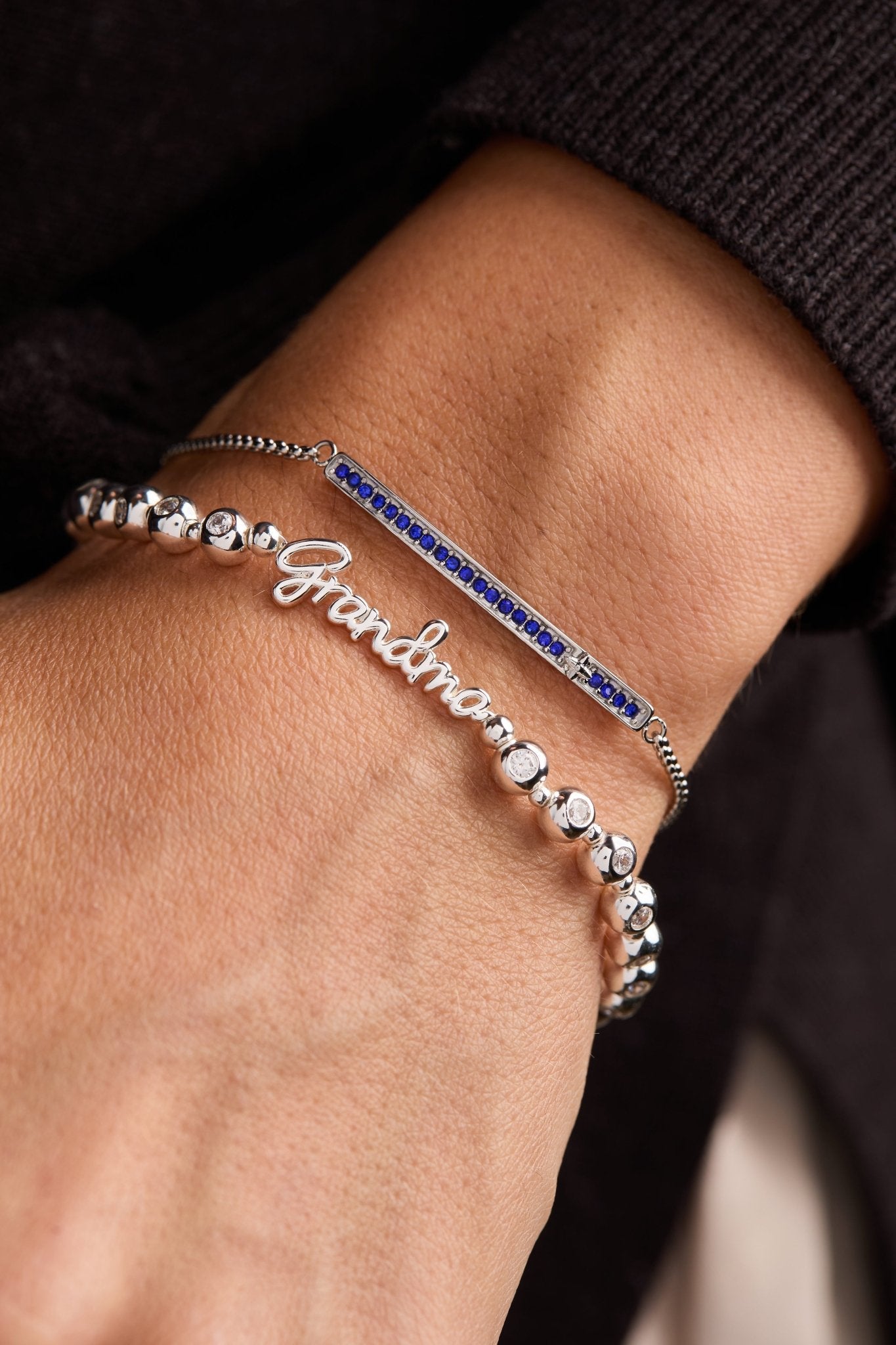 Grandma Elongated Crystal Stretch Bracelet - Che Cose Belle