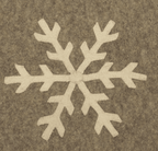 Gray Hand Felted Wool Christmas Table Runner - Snowflakes - 16"x44" Arcadia Home - Che Cose Belle