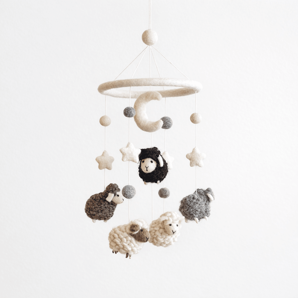 Gray Sheep Baby Mobile For Nursery Decor - Che Cose Belle