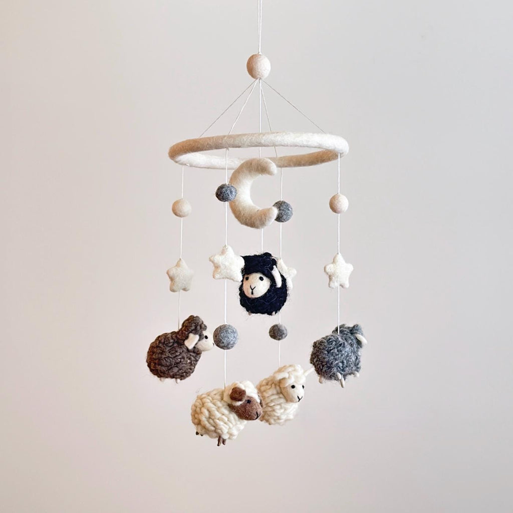 Gray Sheep Baby Mobile For Nursery Decor - Che Cose Belle