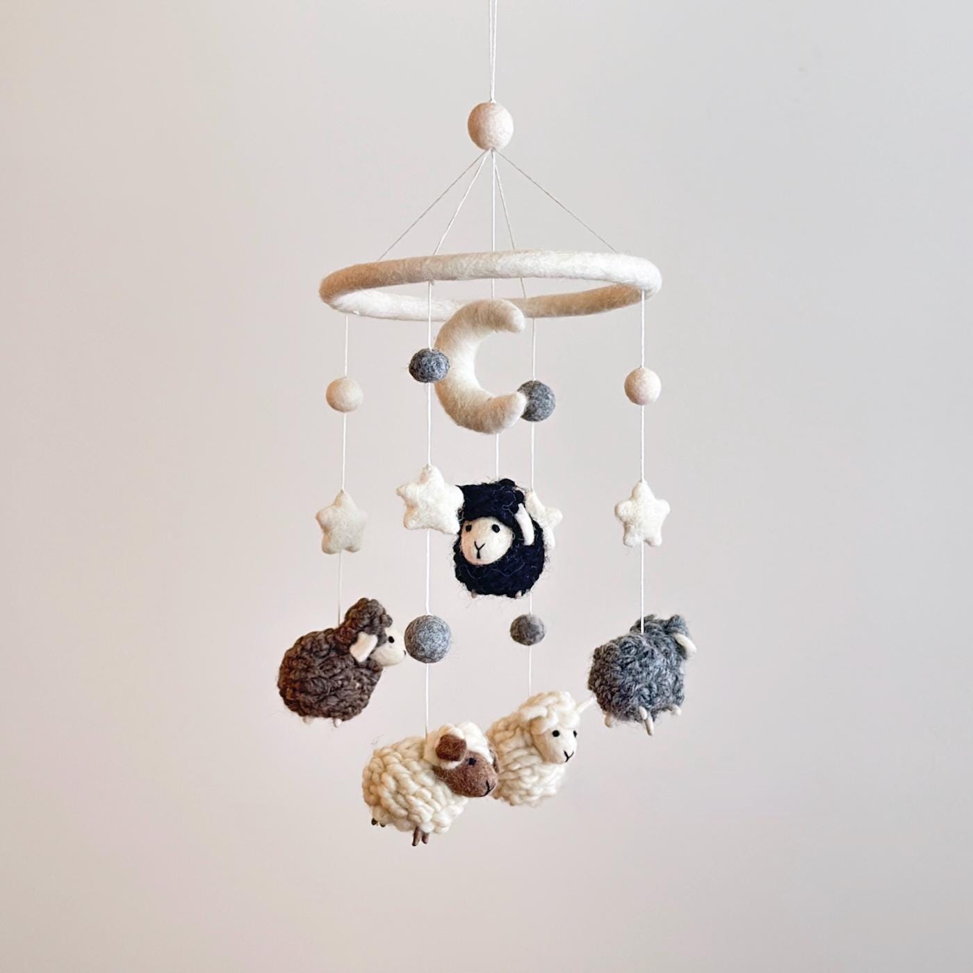 Gray Sheep Baby Mobile For Nursery Decor - Che Cose Belle