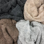 Gray Ultra Plush Alpaca Scarf Lightweight Cozy Shawl
