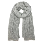 Gray Ultra Plush Alpaca Scarf Lightweight Cozy Shawl