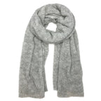 Gray Ultra Plush Alpaca Scarf Lightweight Cozy Shawl