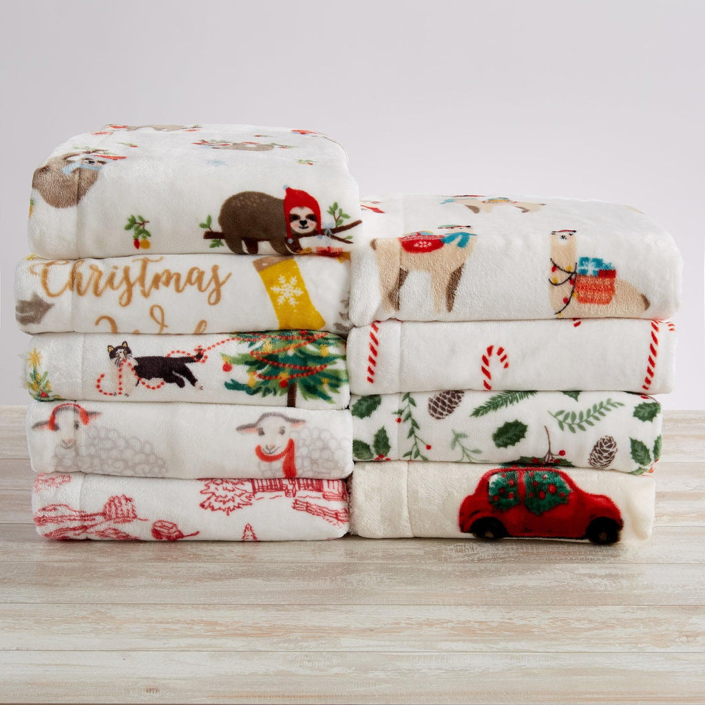 Holiday Sherpa Throw - Esmay Collection