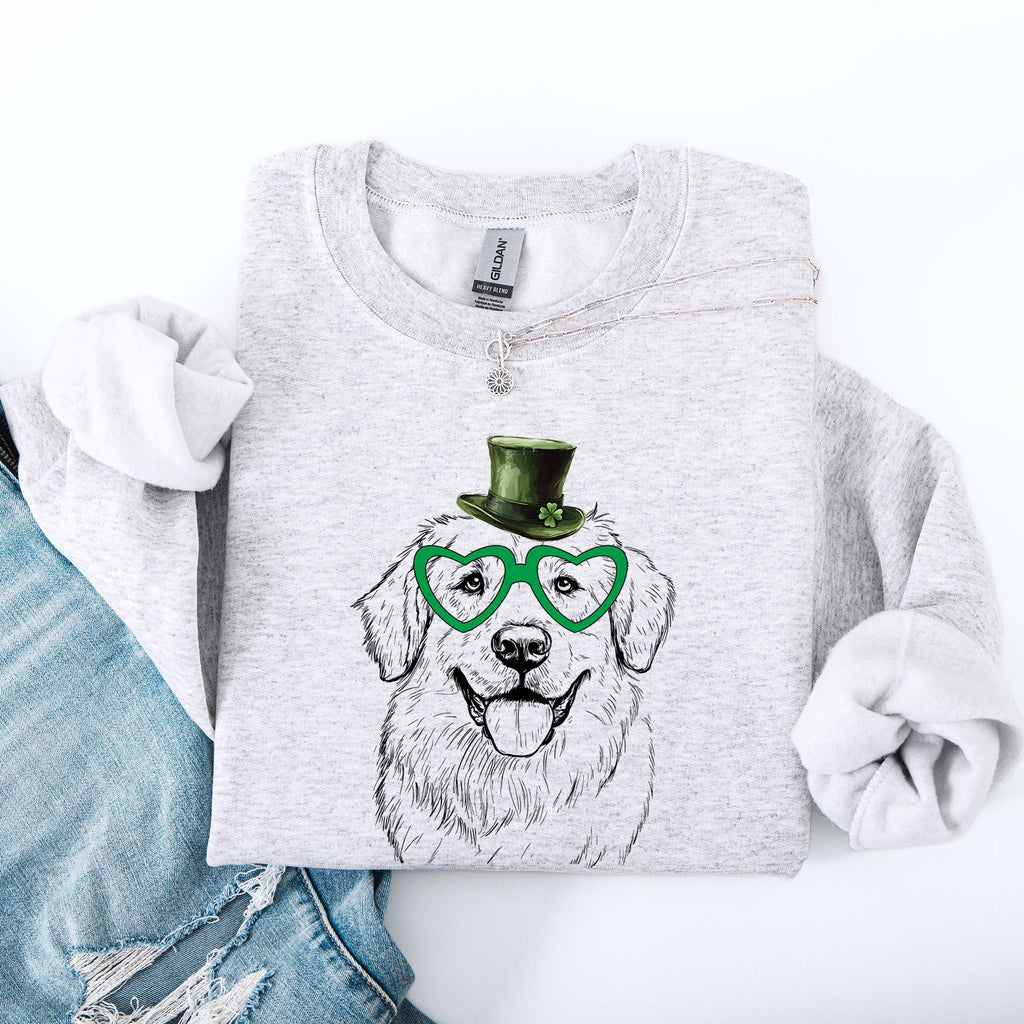 Great Pyrenees, Adorable Dog, St Patrick's Day, Lucky, Irish Sweatshirt - Che Cose Belle