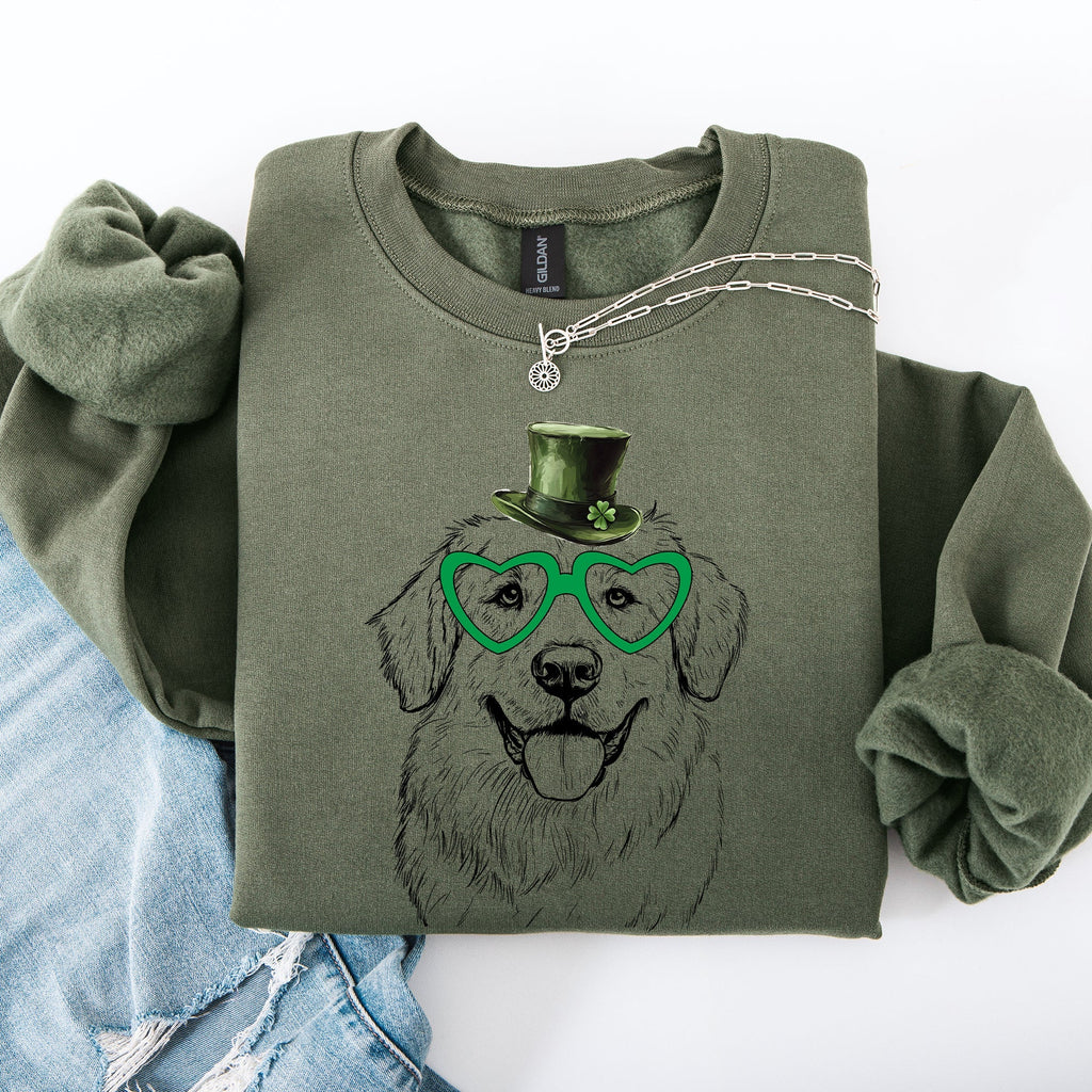 Great Pyrenees, Adorable Dog, St Patrick's Day, Lucky, Irish Sweatshirt - Che Cose Belle
