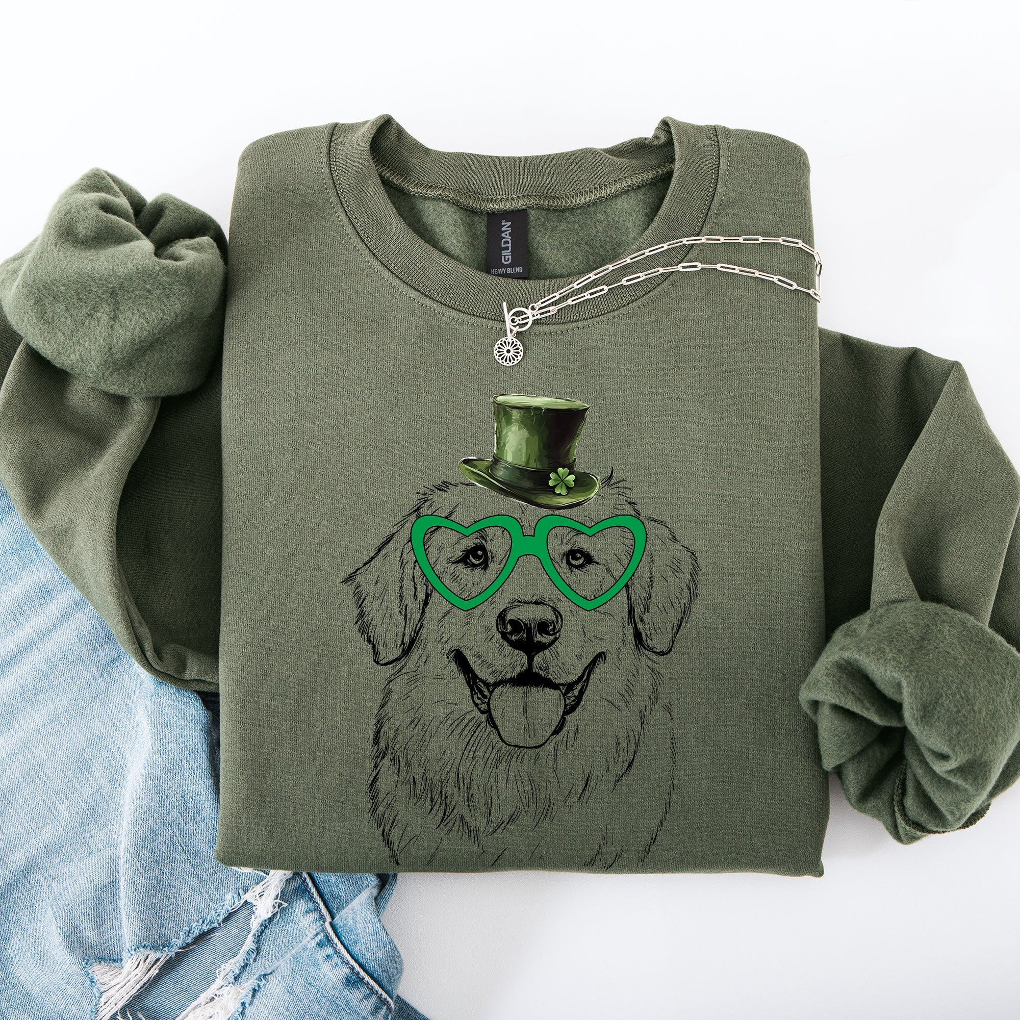 Great Pyrenees, Adorable Dog, St Patrick's Day, Lucky, Irish Sweatshirt - Che Cose Belle