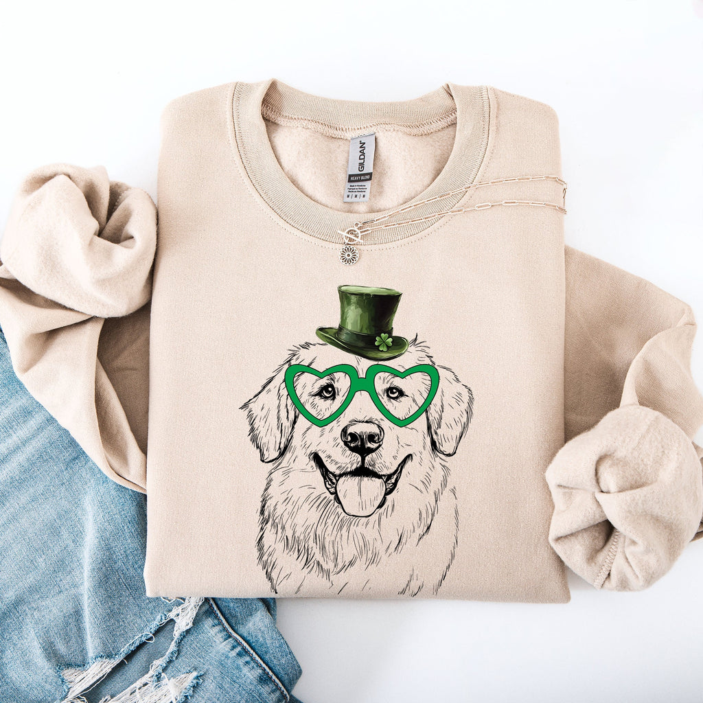 Great Pyrenees, Adorable Dog, St Patrick's Day, Lucky, Irish Sweatshirt - Che Cose Belle