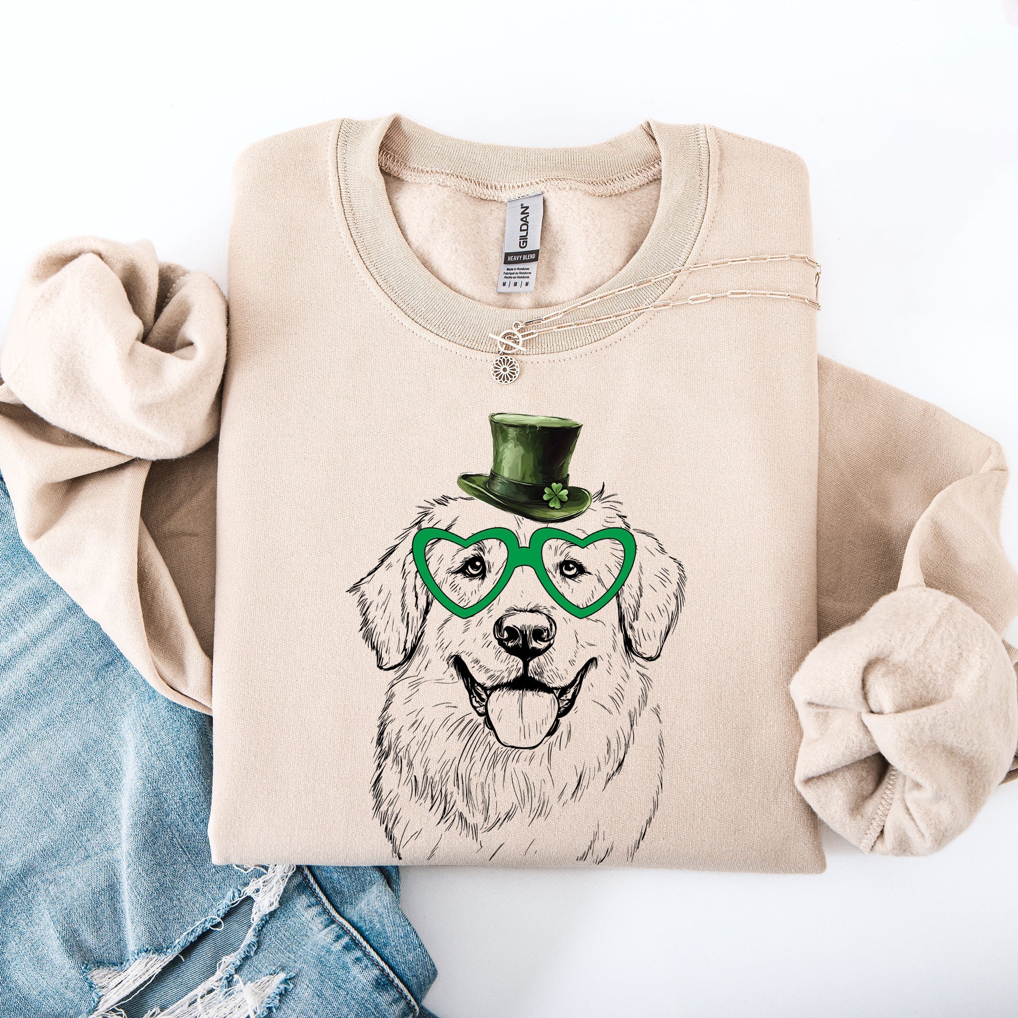 Great Pyrenees, Adorable Dog, St Patrick's Day, Lucky, Irish Sweatshirt - Che Cose Belle