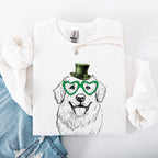 Great Pyrenees, Adorable Dog, St Patrick's Day, Lucky, Irish Sweatshirt - Che Cose Belle