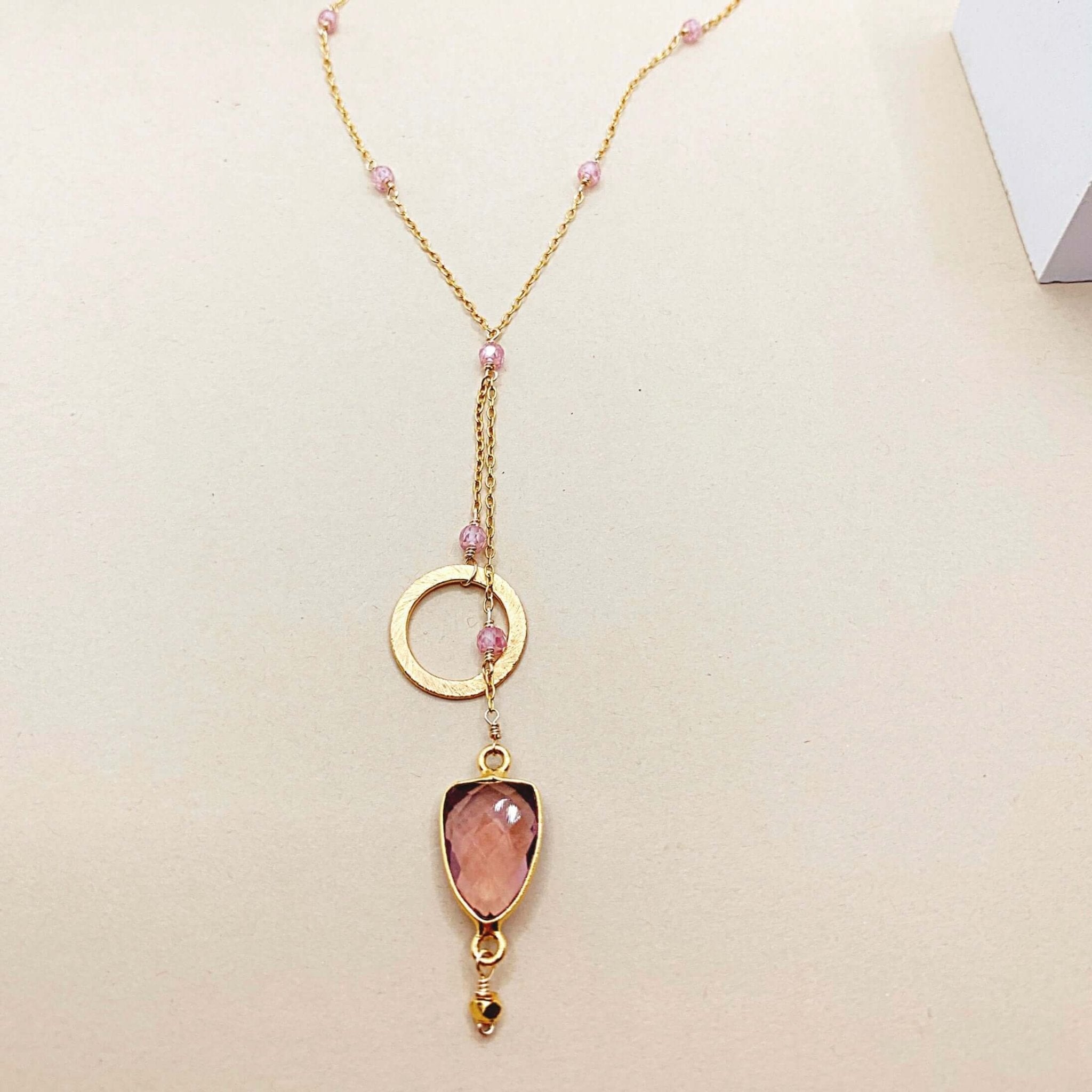 Green Amethyst Ballet Necklace - Che Cose Belle