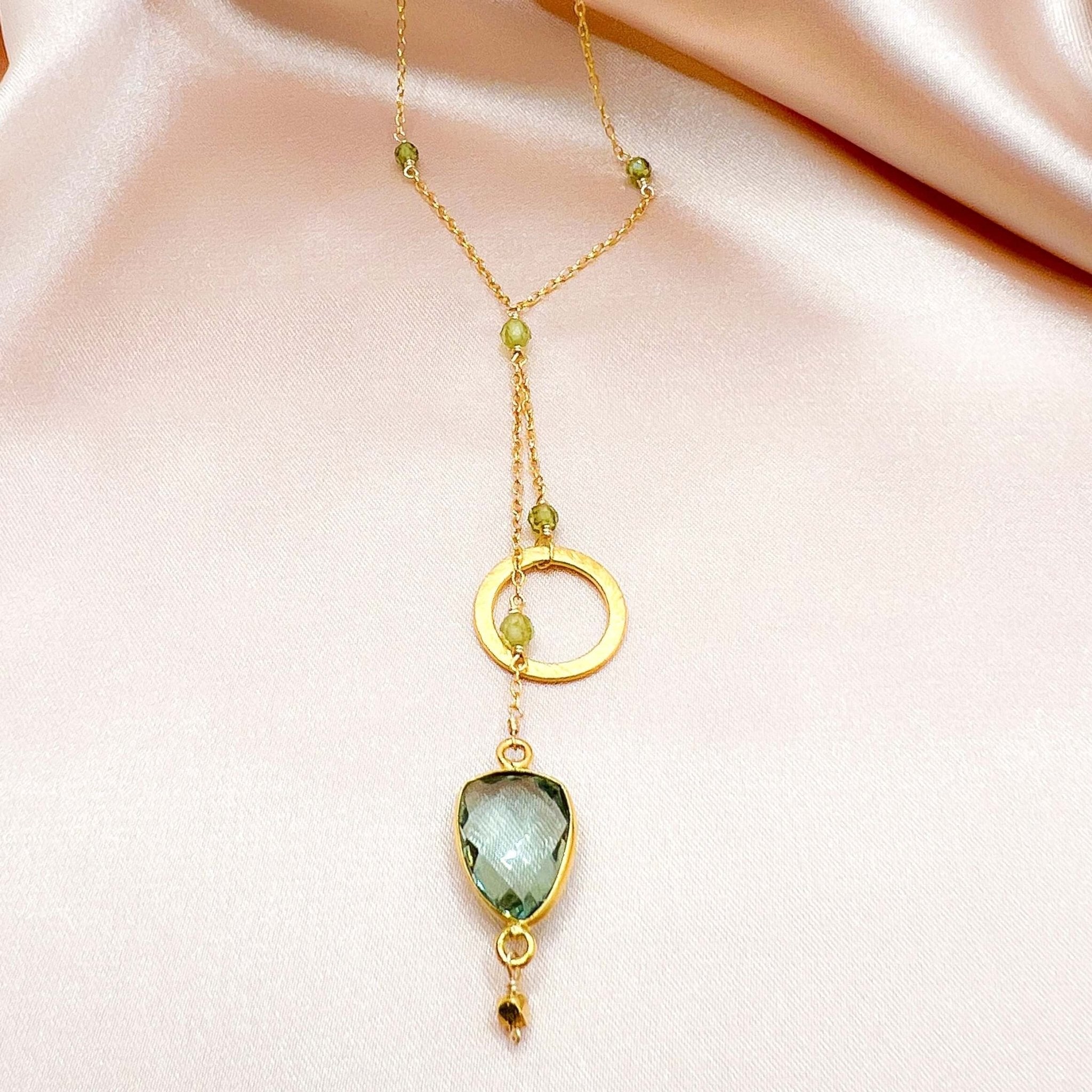Green Amethyst Ballet Necklace - Che Cose Belle