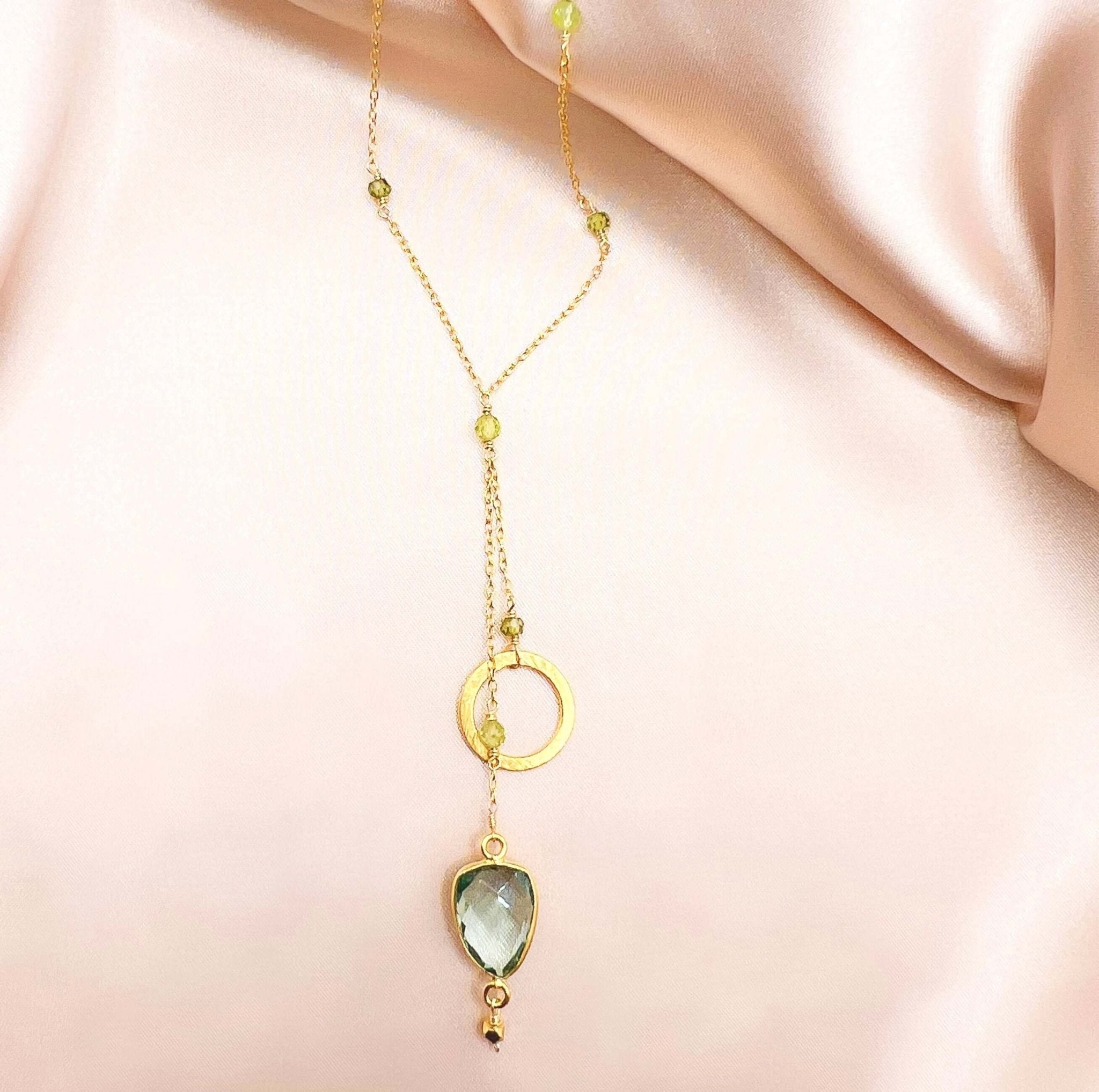 Green Amethyst Ballet Necklace - Che Cose Belle