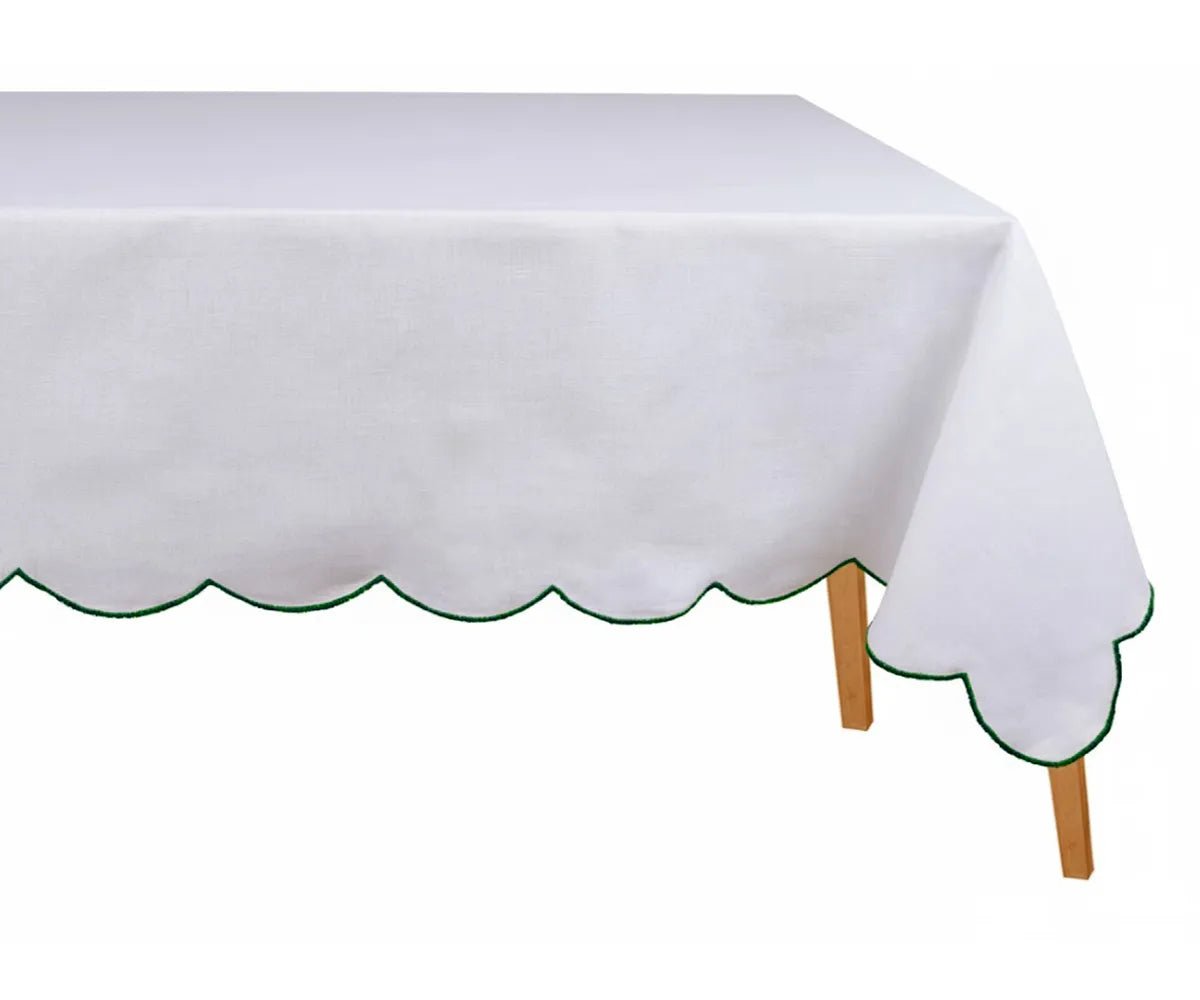 Green and White Tablecloth - Che Cose Belle