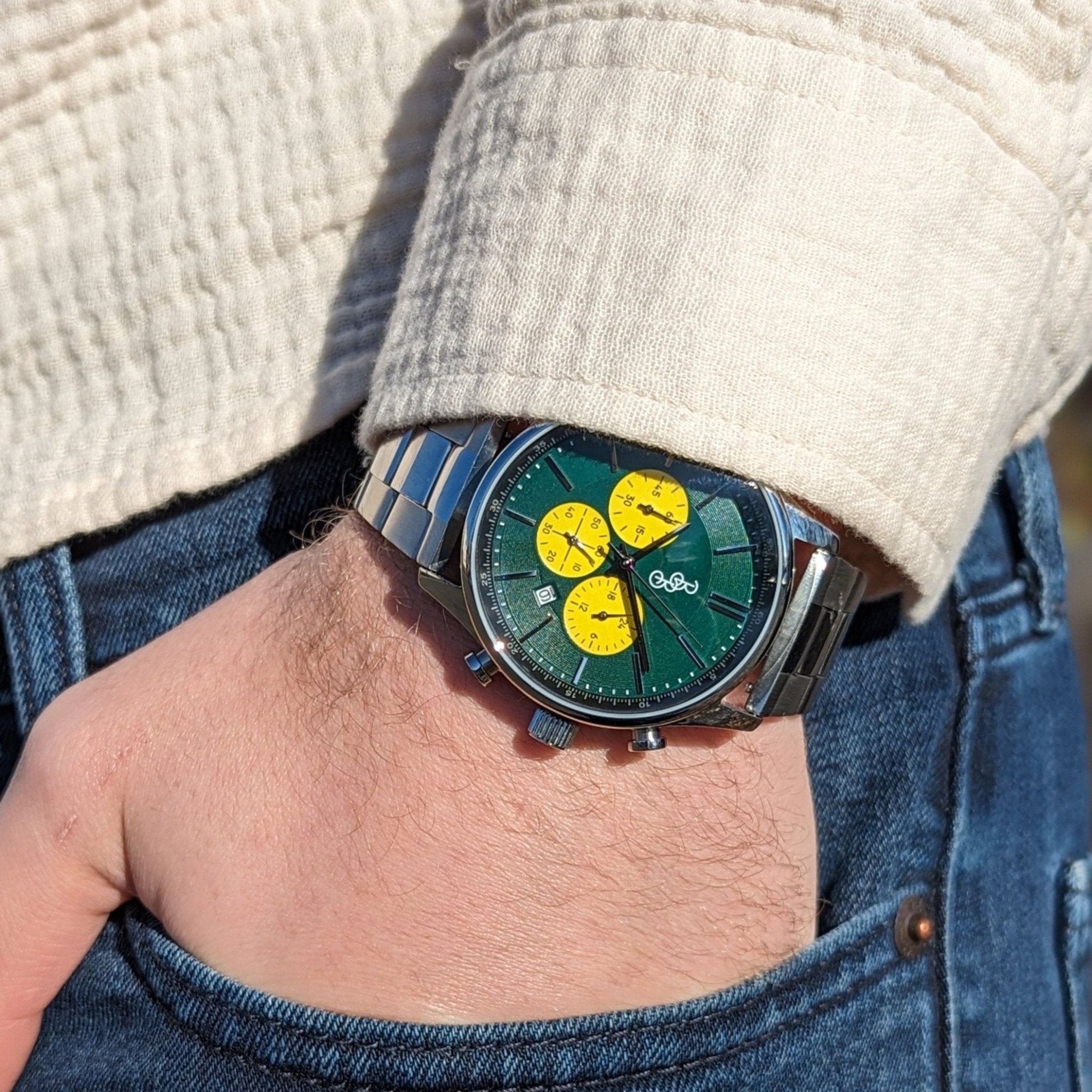 Green and Yellow Chronograph - Che Cose Belle