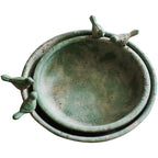 Green Iron Tray Bird Decorative Tray - Che Cose Belle