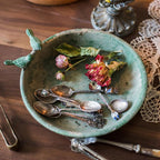 Green Iron Tray Bird Decorative Tray - Che Cose Belle