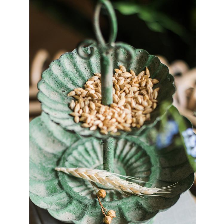 Green Iron Two Tier Small Decorative Tray - Che Cose Belle