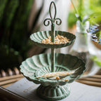 Green Iron Two Tier Small Decorative Tray - Che Cose Belle