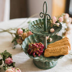 Green Iron Two Tier Small Decorative Tray - Che Cose Belle