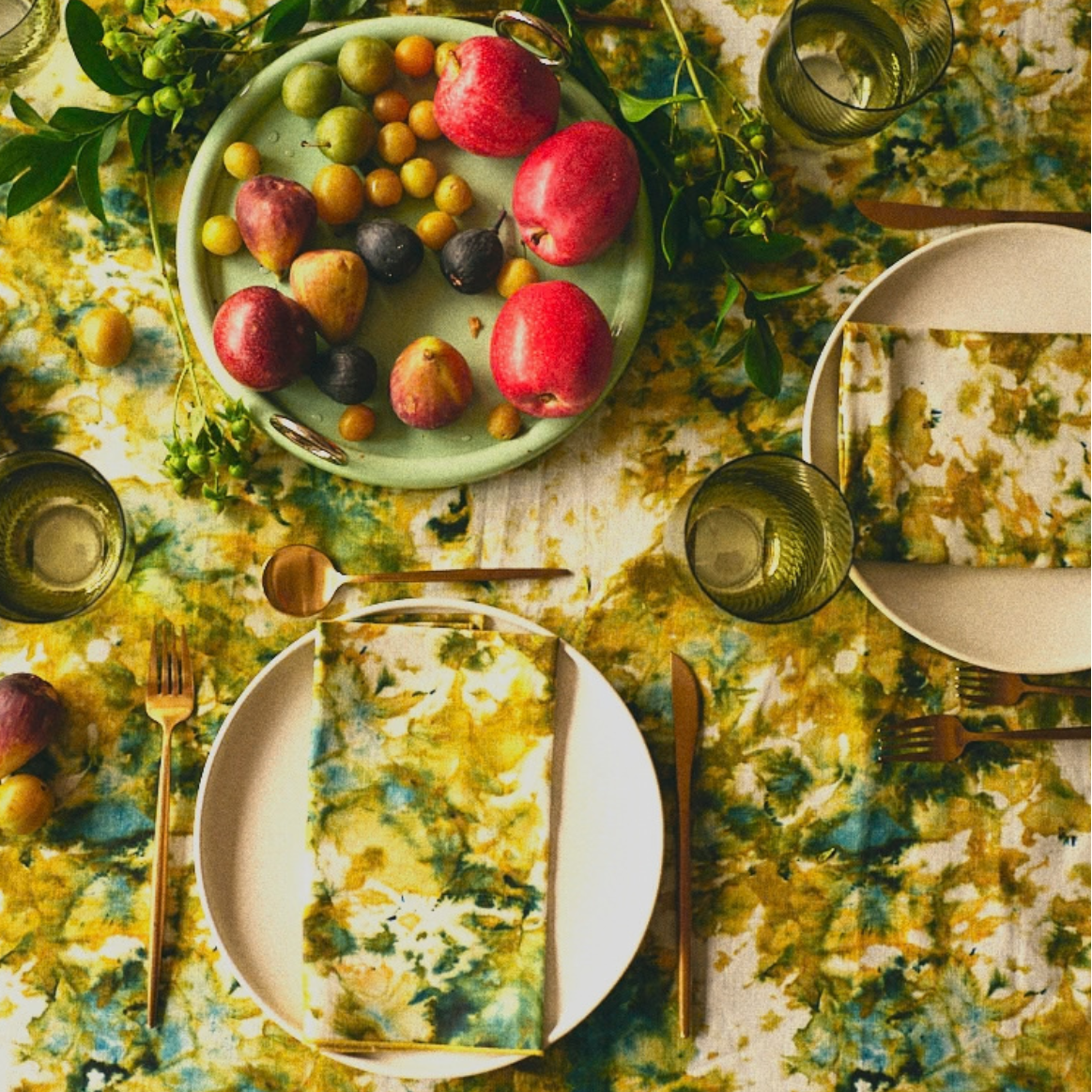 Green Marble Tablecloth - Che Cose Belle