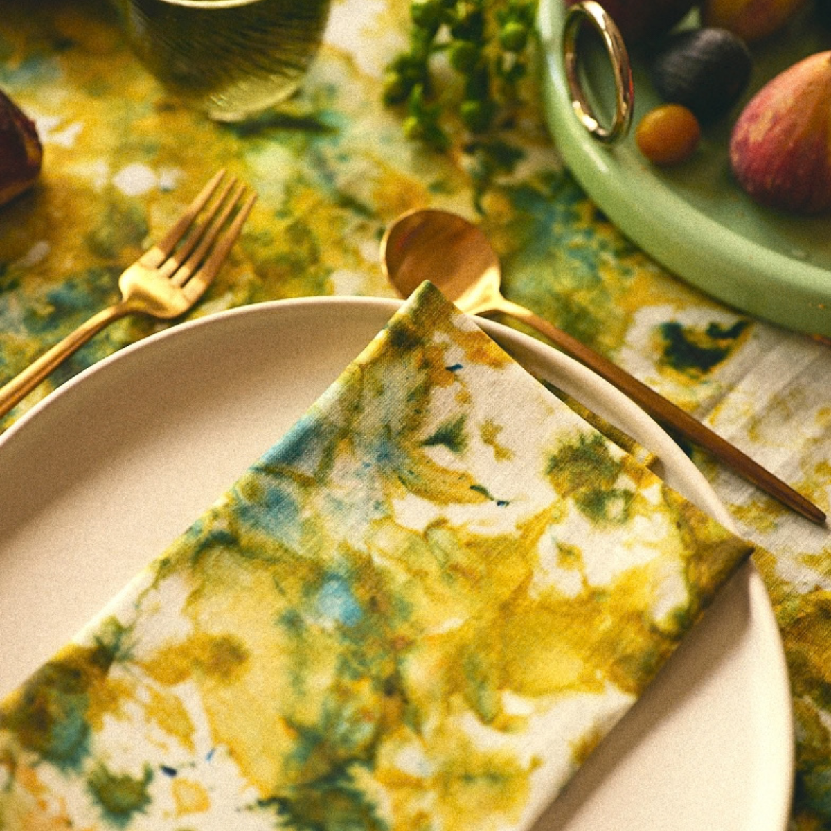 Green Marble Tablecloth - Che Cose Belle