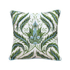 Green Morris Thistle Botanical Indoor/Outdoor Throw Pillow - Che Cose Belle