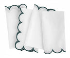 Green Scalloped Edge Napkins - LongWave - Che Cose Belle