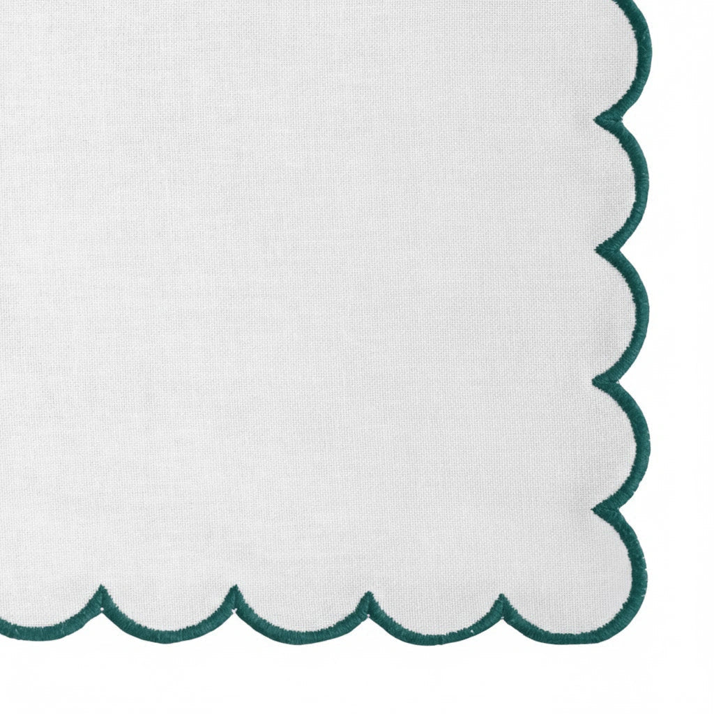 Green Scalloped Edge Napkins - LongWave - Che Cose Belle