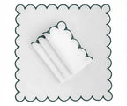 Green Scalloped Edge Napkins - LongWave - Che Cose Belle