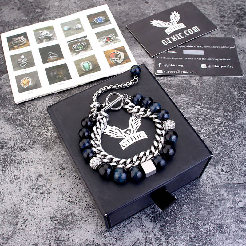 Green Tiger Eye Stainless Steel Bracelet - Che Cose Belle